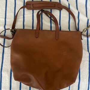 Madewell Leather Transport Tote with Zipper and Adjustable / Removable Strap